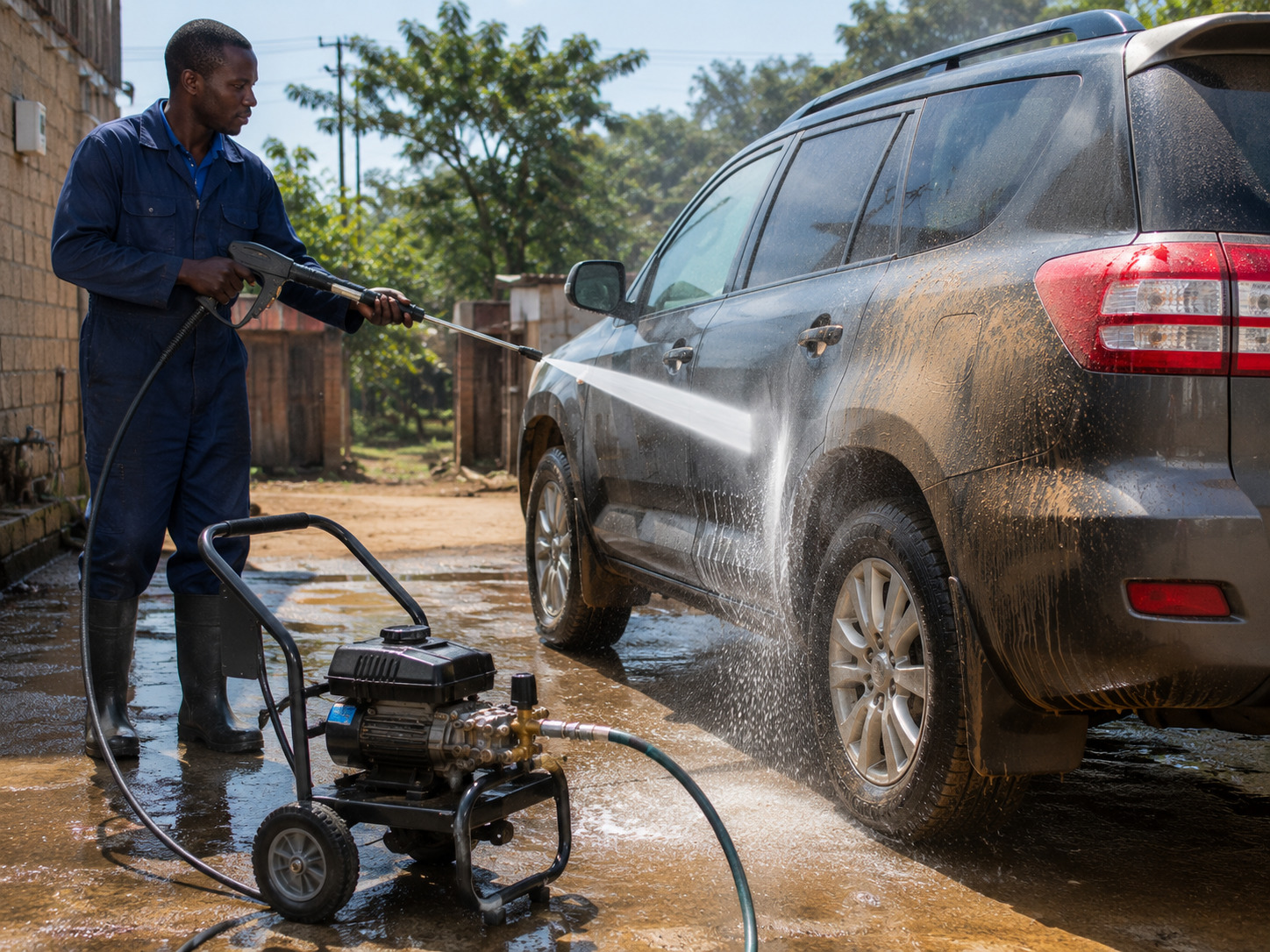 High-pressure car wash machine