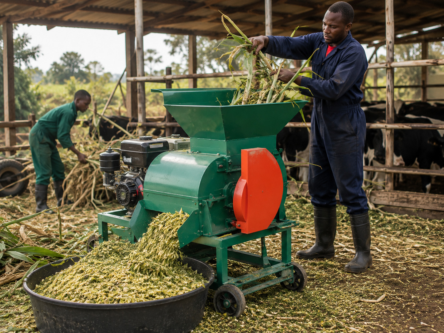 Feed chopper for dairy and livestock farms